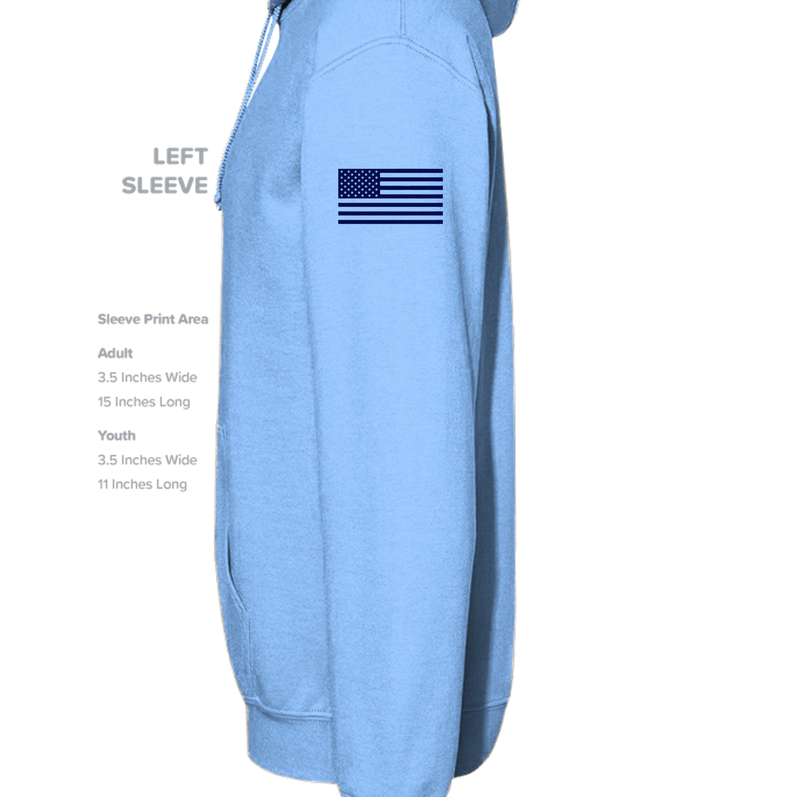 CAROLINA BLUE - G185 - SLEEVE_LEFT