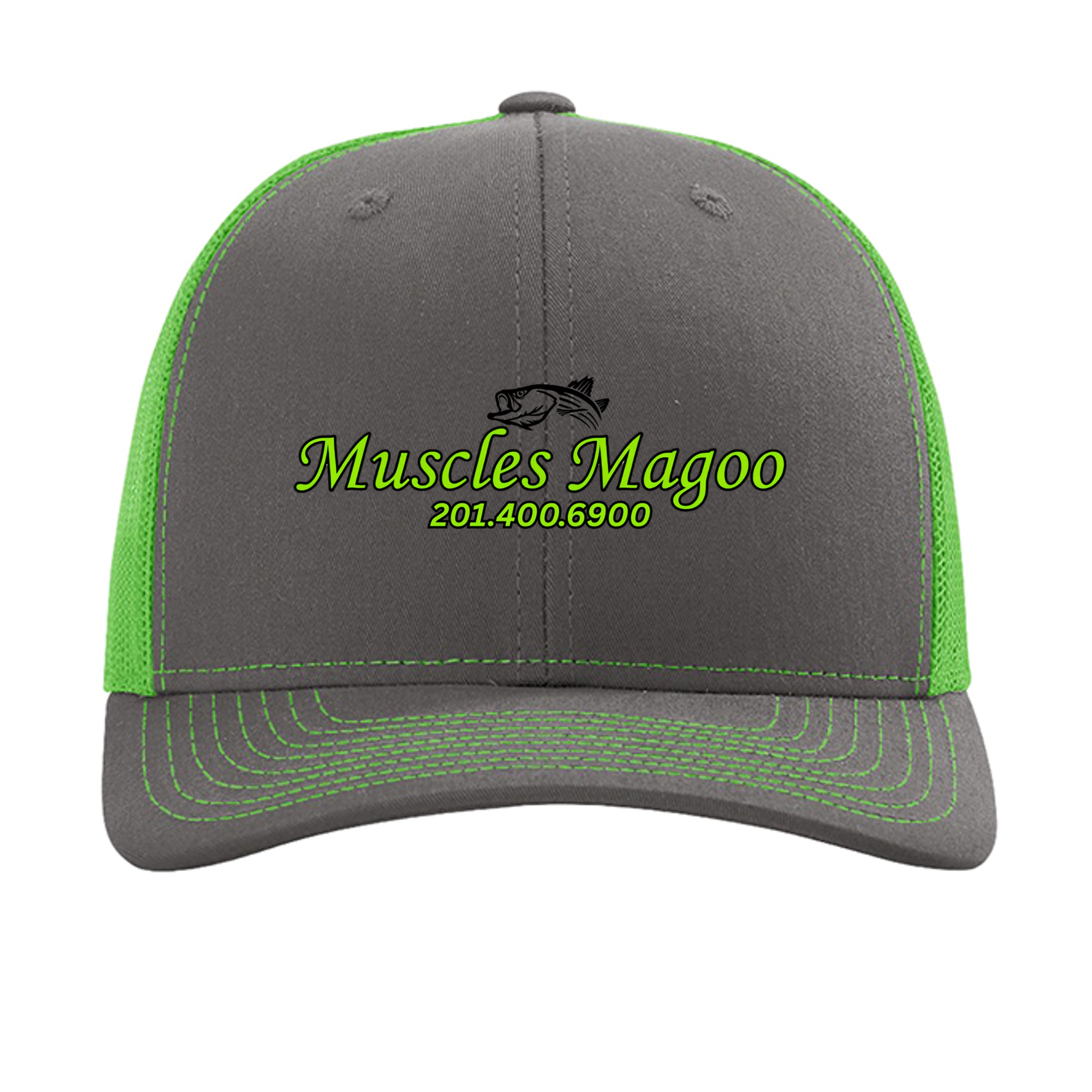 Charcoal/ Neon Green - 112 - FRONT